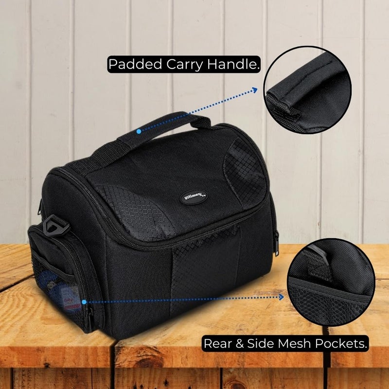 Ultimaxx Large SLR/DSLR Camera Deluxe Padded Gadget Bag/Carrying Case with Shoulder Strap for Sony,Nikon, Canon, Olympus, Pentax, Panasonic, Samsung & Many More Cameras & Camcorders - Image 3